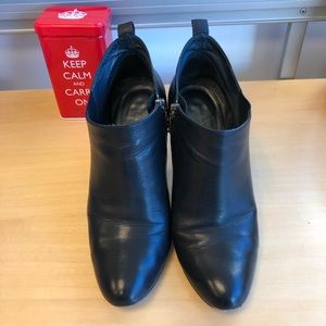 Barneys New York black leather booties